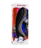 Alive Black Heart Black Silicone Stimulator for Anal Pleasures Butt Plugs